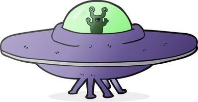 cartone animato alieno navicella spaziale vettore