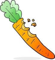 cartone animato Bitten carota vettore