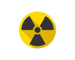 radiazione icona vettore. avvertimento radioattivo cartello Pericolo simbolo. vettore