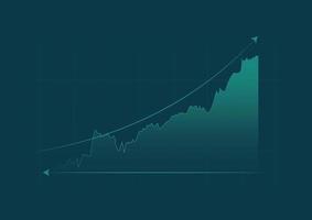 linea grafico con uptrend freccia Spettacoli attività commerciale crescita profitto vettore