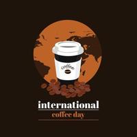 internazionale caffè giorno vettore design
