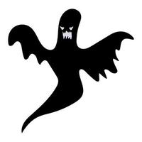 astratto Halloween fantasma con viso silhouette per celebrazione design vettore