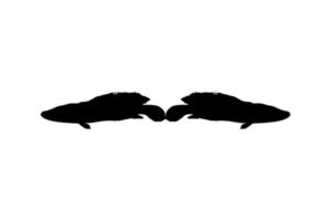 serpente testa pesce, d'acqua dolce perciform pesce famiglia channidae , pesce silhouette per logo, pittogramma o grafico design elemento. vettore illustrazione