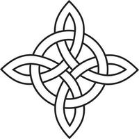 medievale celtico nodo tatuaggio. celtico, irlandesi nodi ornamento. celtico simbolo, infinito nodo forma vettore icona, infinito spirito unità simbolo, pagano cerchio tribale simboli grafica isolato