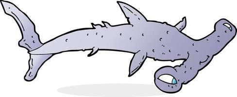 squalo martello dei cartoni animati vettore