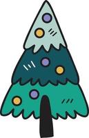 mano disegnato Natale albero illustrazione vettore
