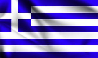 Grecia bandiera 3d vettore