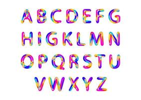 lettere dell'alfabeto multi colori vettore