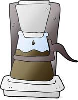 cartone animato gocciolare filtro caffè creatore vettore