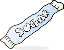 cartone animato pacchetto di zucchero vettore
