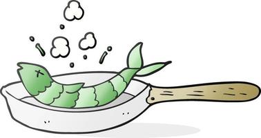 cartone animato frittura pesce vettore