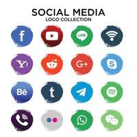 collezione logo social media vettore