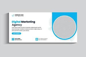 digitale marketing agenzia copertina bandiera per sociale media vettore
