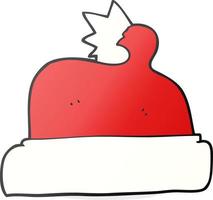 cappello di natale dei cartoni animati vettore