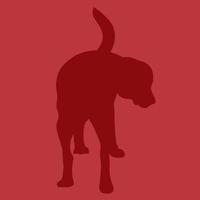 veterinario cane passaporto, colore silhouette vettore