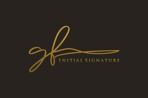 iniziale gf lettera firma logo modello elegante design logo. mano disegnato calligrafia lettering vettore illustrazione.