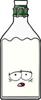 cartone animato vecchio latte bottiglia vettore