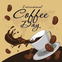 giornata internazionale del caffè vettore