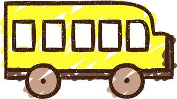 scuola autobus gesso disegno vettore