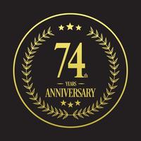 lusso 74th anniversario logo illustrazione vettore.libero vettore illustrazione gratuito vettore