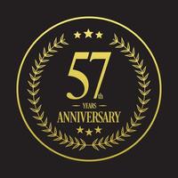 lusso 57 ° anniversario logo illustrazione vettore.libero vettore illustrazione gratuito vettore