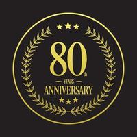 lusso 80 ° anniversario logo illustrazione vettore.libero vettore illustrazione gratuito vettore