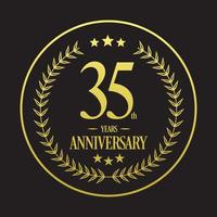 lusso 35 ° anniversario logo illustrazione vettore.libero vettore illustrazione gratuito vettore