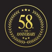 lusso 58th anniversario logo illustrazione vettore.libero vettore illustrazione gratuito vettore