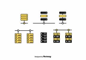 vettore del rack del server