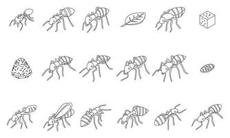 formica icone impostato vettore schema