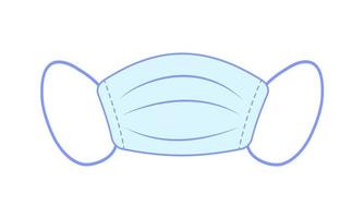 medico maschera isolato su bianca sfondo nel piatto stile. medico respiratorio maschera nel cartone animato stile. protezione contro coronavirus, infezione e inquinata aria, polvere. protettivo maschera vettore. vettore