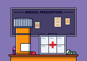 Vettore di scatola pillola prescrizione gratis