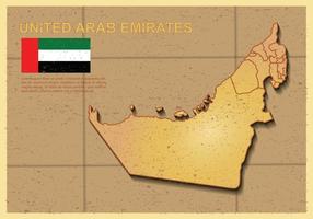 Mappa di Emirati Arabi Uniti illustrazione vettore