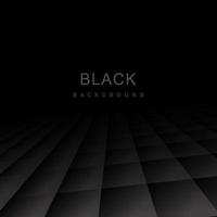 quadrati di prospettiva neri e grigi su nero vettore