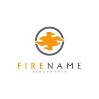 fuoco fiamme, fuoco logo design ispirazione vettore icone