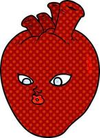 cartone animato rosso cuore vettore