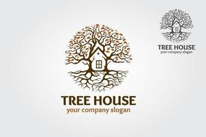 albero Casa logo modello. il principale simbolo di il logo è un' albero, ma Qui incorporare con il Casa Questo logo simboleggia un' quartiere, protezione, pace, crescita, e cura o preoccupazione per sviluppo. vettore