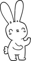 coniglio simpatico cartone animato vettore
