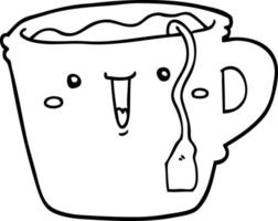 carino cartone animato caffè tazza vettore