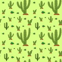 seamless pattern di cactus vettore