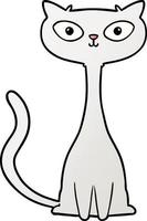 cartone animato scarabocchio personaggio gatto vettore