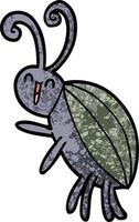 cartone animato contento scarafaggio vettore