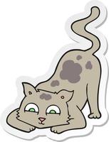 adesivo di un gatto cartone animato vettore