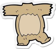 etichetta di un' cartone animato orsacchiotto orso corpo mescolare e incontro cartoni animati vettore