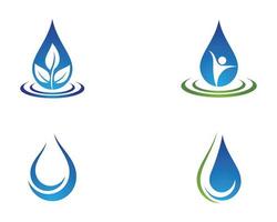 set di icone logo goccia d'acqua vettore