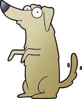 cartone animato cane felice vettore