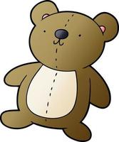 cartone animato ripieno giocattolo orso vettore