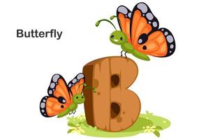b per farfalla vettore