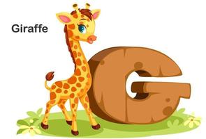 g per la giraffa vettore