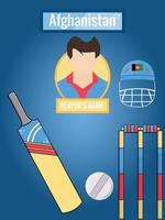 nazione afghanistan cricket icone impostato vettore